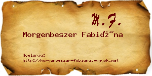 Morgenbeszer Fabiána névjegykártya